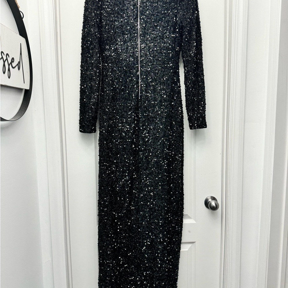 Long Elegant High Split Sequence Evening Gown. Si… - image 4